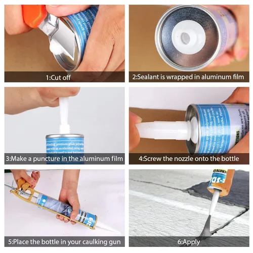 Miniatura 6 de E-SDS Llenador y sellador de grietas de concreto autonivelante, sellador adhesivo de poliuretano para construcción, sellador flexible para grietas