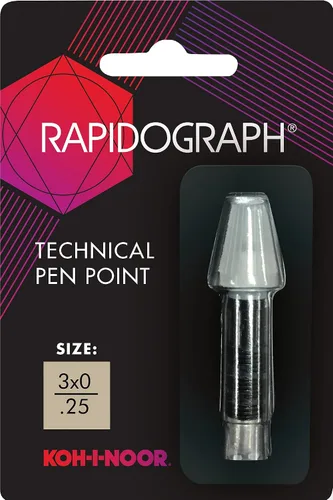Miniatura 6 de Koh-I-Noor Rapidograph Punta de repuesto de acero inoxidable, 0.047 in, 1 cada uno (72D.4)