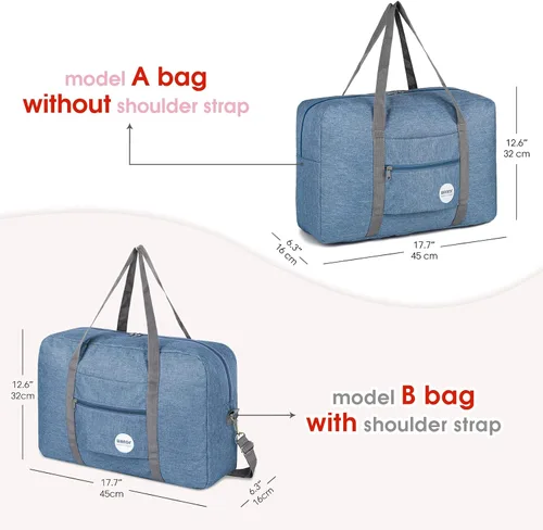 Miniatura 3 de WANDF Bolsa de viaje para artículos personales de Spirit Airlines de 18 x 14 x 8 pulgadas, bolsa de viaje debajo del asiento, equipaje de mano