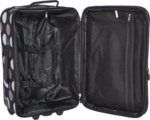 Miniatura 5 de Rockland, juego de equipaje de dos piezas, negro, (New Black Dot)), F102-NEWBLKDOT