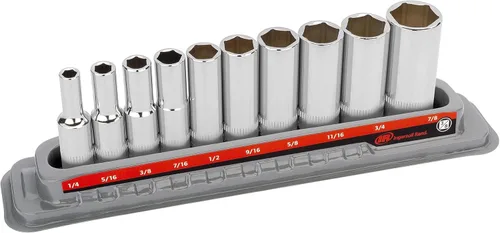 Miniatura 11 de Ingersoll Rand - Juego de llaves de vaso SAE poco profundas de 11 piezas de 1/4 de pulgada, 6 puntos, tamaño: 5/32–9/16 pulgadas, acero al cromo