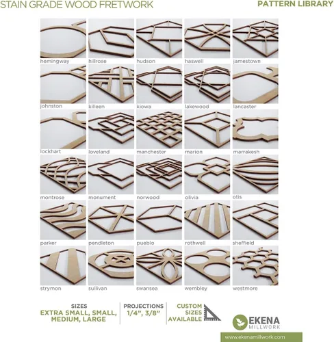 Miniatura 15 de 15 3/8"W X 15 3/8"H Medium Fairplay Decorativos Madera Calado Paneles De Pared, Abedul Birch