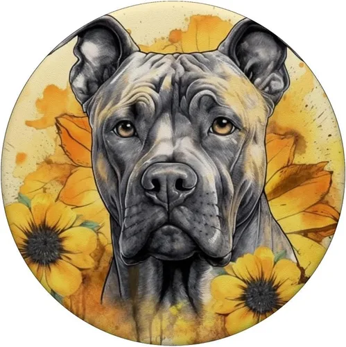 Miniatura 3 de Presa Canario PopSockets PopSockets Estándar PopGrip Acuarela Perro Girasol