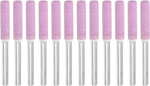 HARFINGTON 2 paquetes (12 piezas) afilador de motosierra de cerámica de 5/32 pulgadas de 0.157 in de culata eléctrica para sierra de cadena