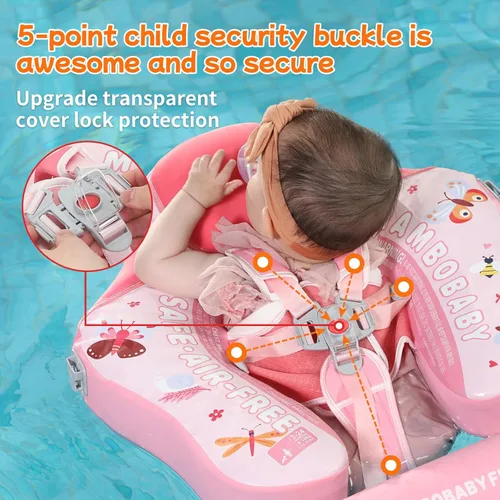 Miniatura 6 de Mambobaby Flotador para añadir cola sin volteo, flotador de natación para bebé, flotador de espuma de perlas, flotadores de agua sólida, entrenador