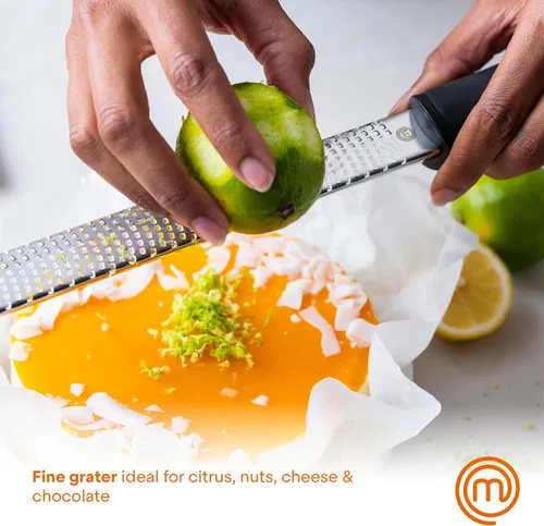 Miniatura 2 de MasterChef Rallador de Cítricos con Mango, Herramienta de Cocina para Rallar Cítricos y Rallar Finamente Queso Parmesano, Ajo, Jengibre, Coco, Nuez