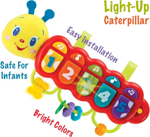 Miniatura 4 de KiddoLab Paquete Play & Learn: juguete de cuna de oruga iluminado de Lira y peluche melódico de mono - Atractivos amigos musicales para tu pequeño.