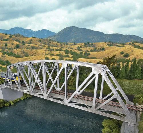 Miniatura 23 de Walthers Cornerstone Serie Kit Caballete de Escala HO con Puente de Viga de Cubierta de Acero