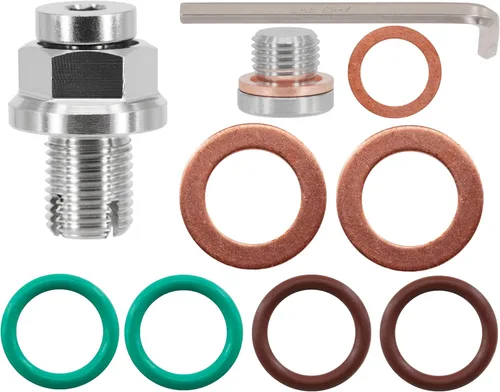 Tapón de Drenaje de Aceite Piggyback Sobredimensionado de 1/2"-20, Kit de Reparación de Rosca de Cárter de Aceite Autorroscante de Acero Inoxidable