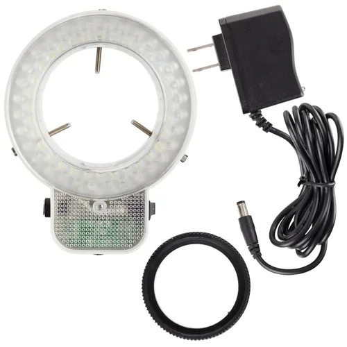 Miniatura 7 de AmScope Luz de anillo de microscopio LED-64-ZK con adaptador, blanco