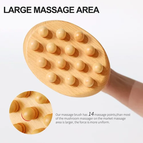 Miniatura 6 de Herramientas de masaje de terapia de madera, herramienta de masaje de celulitis, cepillo corporal de masaje de madera, alivio de la picazón