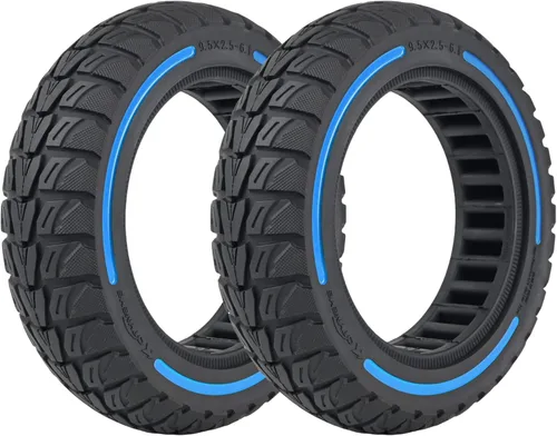 Miniatura 12 de Reemplazo de neumático sólido todoterreno de 9.5 x 2.5-6.1 para NIU KQi3 Pro/Max/Sport Scooter - Sin pinchazos, mantenimiento sin complicaciones