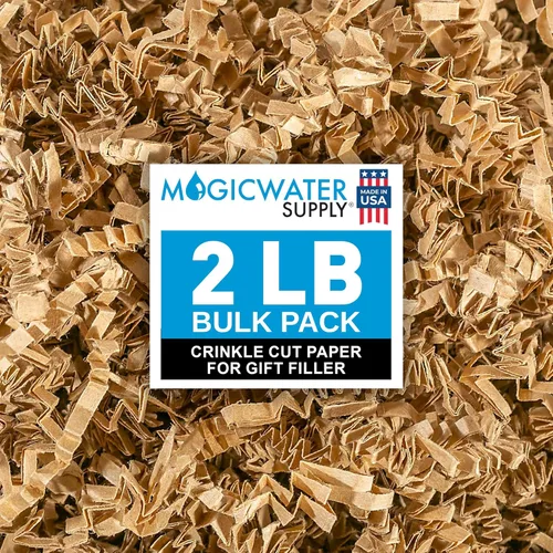 MagicWater Papel arrugado para cestas de regalo - 900 gramos kraft - Perfecto para relleno de papel triturado, relleno de cestas, cajas de regalo,