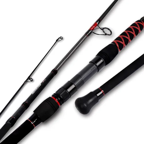 Miniatura 8 de Fiblink Surf Spinning - Caña de pescar de 2 piezas/3 piezas de fibra de carbono para viajes (9 pies, 11 pies y 12 pies y 15 pies)