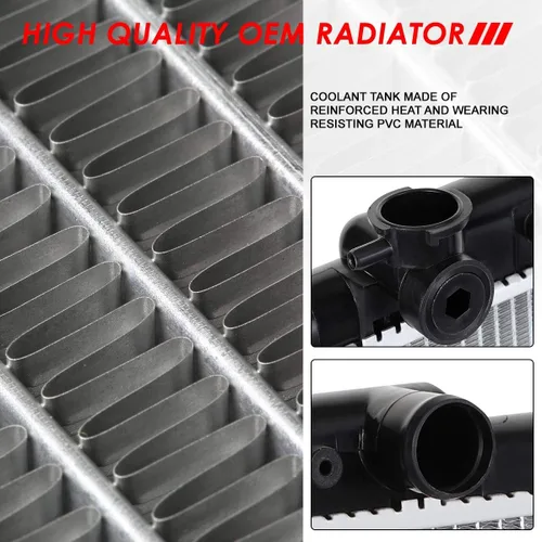 Miniatura 5 de Auto Dynasty Radiador compatible con Subaru Impreza Saab 9-2X 2.5L AT MT 2002-2007, radiador de refrigeración de 1 fila estilo fábrica DPI 2464