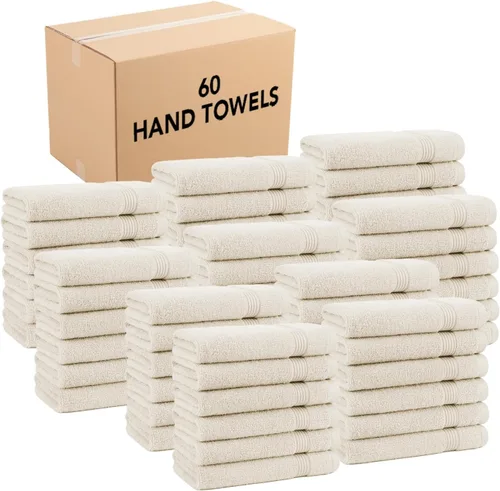 Miniatura 19 de Arkwright - Juego de 6 toallas de baño, 100% algodón súper suave, 600 GSM, de secado rápido y absorbente, artículos de lujo para el baño con 2 Lapis