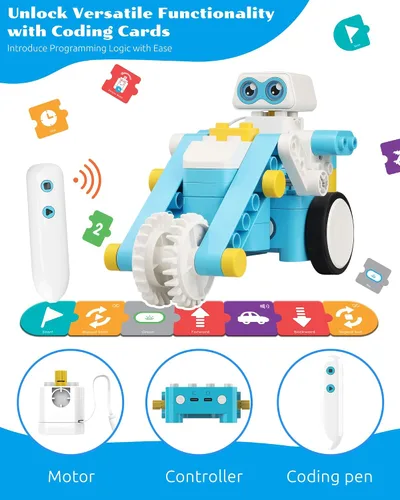 Miniatura 3 de WhalesBot B3 Pro Kit de Robot de Programación 24-en-1 STEM Juguetes para Niños 4+, Lápiz Inteligente Avanzado y Tarjetas de Programación, Juguetes