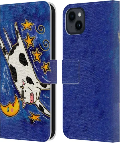 Miniatura 18 de Head Case Designs Officially Licensed Wyanne Blue Watercolour Bear Animals 2 Leather Wallet Case Compatible with Apple iPhone 15 Plus