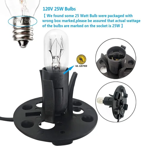 haraqi Cable de lámpara de sal del Himalaya (6 pies) con interruptor de atenuación, cable de repuesto original con ensamblaje de base (3.34 Cable de