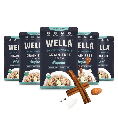 Miniatura 2 de Wella Alternativa de Avena de Cereales, Cereal Caliente para Desayuno Sin Gluten, Paleo Orgánico Sin Granos Vegano Alto en Proteínas Superalimento