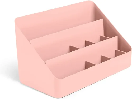 Poppin Organizador de escritorio con 3 niveles, separadores deslizantes y extraíbles, estación de carga, organizador de espacio de trabajo todo en