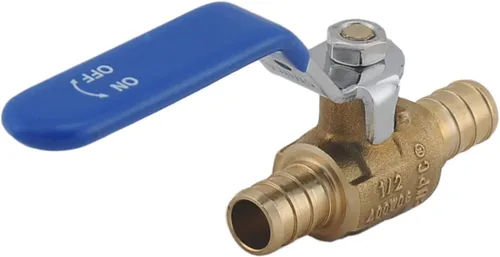 Miniatura 5 de Válvula PEX de 1/2 pulgada, válvula de bola de cierre de puerto completo de latón, mango de 1/4 de giro, válvula de agua PEX con certificación