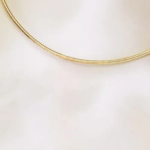Miniatura 3 de Ross-Simons Italian 3mm 18kt Gold Over Sterling Silver Round Omega Necklace