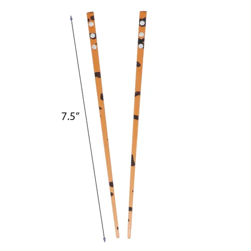 Miniatura 4 de Juego de 6 palillos para el cabello con 3 palillos de diamantes, 1 negro y 2 tortugas