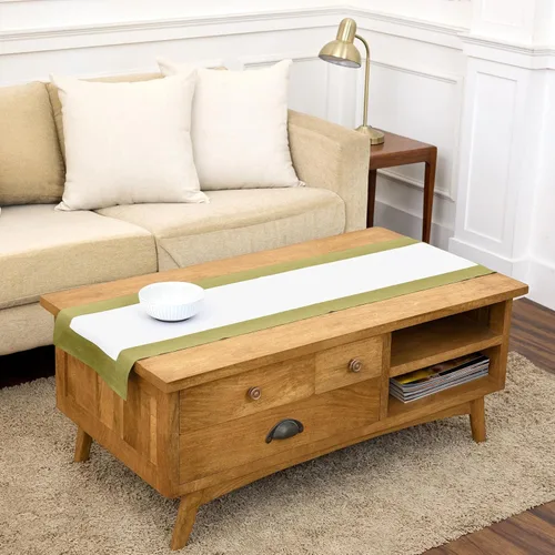 Miniatura 24 de Solino Home Camino de mesa de lino de 36 pulgadas, 100% lino puro, camino de mesa pequeño rojo y blanco, 14 x 36 pulgadas, ideal para tocador y 10