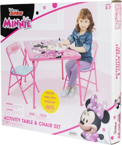 Miniatura 9 de Minnie Mouse Juego de Mesa y Sillas para Niños y Niños Pequeños de 36 Meses Hasta 7 Años, Incluye: 1 Mesa