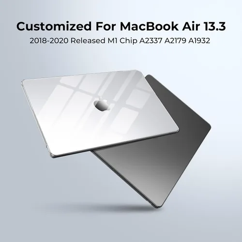 Miniatura 6 de EooCoo Funda rígida compatible con MacBook Air de 13.3 pulgadas M1 Chip 2021-2018 con pantalla Retina, funda protectora de plástico Air de 13.3