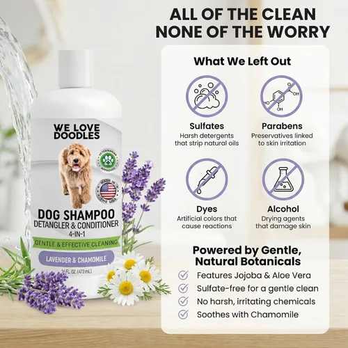 Miniatura 3 de We Love Doodles Spray desenredante para perros – Acondicionador sin enjuague para perros – Spray desenredante para perros – Spray desenredante