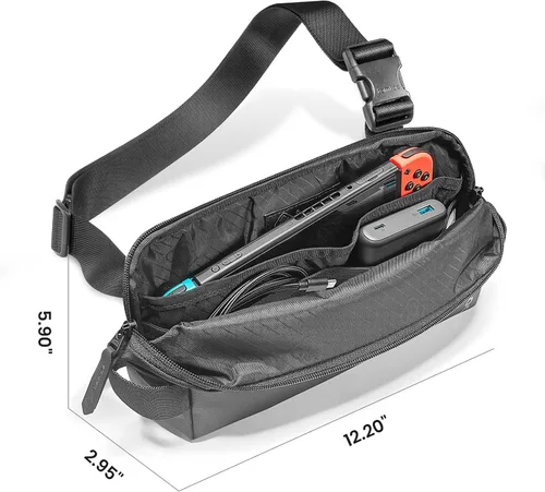 Miniatura 3 de H02 EDC Sling Bag Negro 8-inch