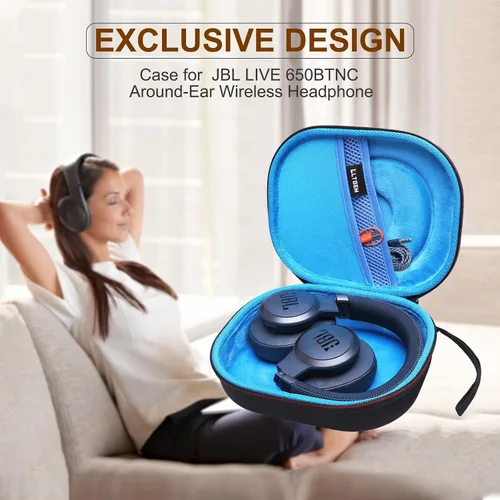 Miniatura 5 de LTGEM - Funda compatible con JBL Tune 770NC / 510BT / 720BT / 520BT / 520C / 670NC, para auriculares JBL Live 770NC / 670NC / 680NC / 780NC, azul