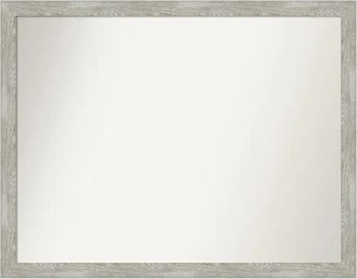 Miniatura 77 de Amanti Art Espejo de baño gris para sobre el fregadero, 31 x 48 pulgadas, espejo de tocador rectangular estrecho de color gris, marco de madera