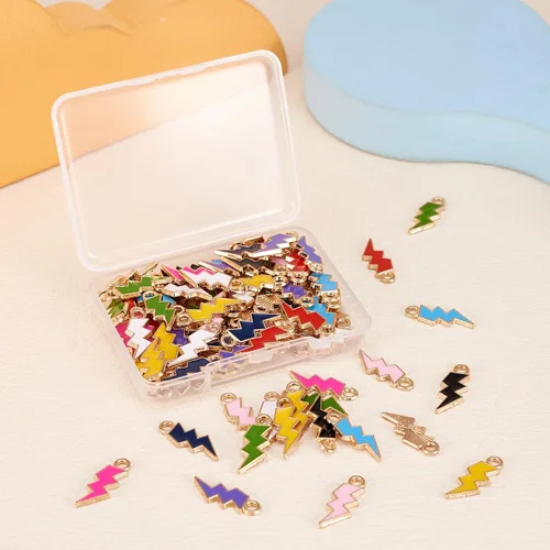 Miniatura 8 de Craftdady Encantos colgantes esmaltados con dijes de alimentos, animales, flores, encantos bonitos, dijes de frutas de metal colorido, ornamento