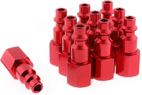Miniatura 6 de Kit de acoplador y enchufe de aire NPT de 1/4 pulgadas, acoplador de aire unviersal AMT con 4 piezas de tapones de aire tipo I/M, juego