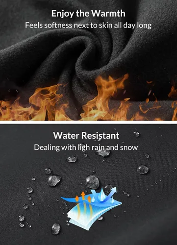 Miniatura 2 de BALEAF Pantalones deportivos con forro polar para mujer, pantalones de senderismo de cintura alta, resistentes al agua, pantalones térmicos de esquí