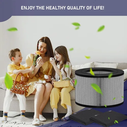 Miniatura 6 de Ontheone 50250-S - Juego de filtros HEPA de repuesto y prefiltro de carbono compatible con purificador de aire Honey-well 24000 24500 50250-S 52500