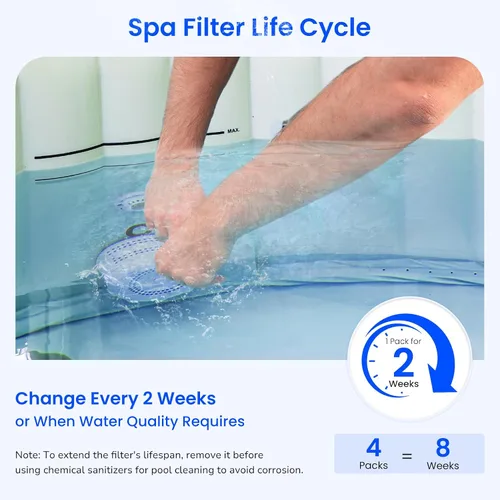 Miniatura 6 de Future Way Filtro de repuesto para bañera de hidromasaje SaluSpa, filtro de spa tipo VI compatible con todas las tinas inflables Coleman SaluSpa
