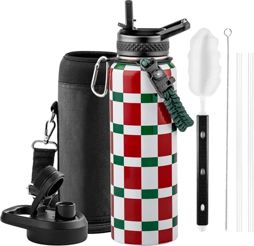 Miniatura 116 de RAYMYLO Botella de agua aislada de 24 onzas, de acero inoxidable con triple pared al vacío (fría durante 48 horas, caliente durante 24 horas), a