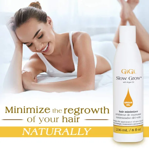 Miniatura 2 de Loción de crecimiento lento Gigi con aceite de argán, 8 oz Inhibidor del crecimiento