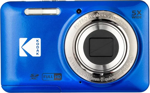 Miniatura 2 de Kodak Pixpro FZ55 - Cámara digital (azul) El paquete incluye: tarjeta de memoria de 128 GB, batería recargable, cargador de batería, trípode