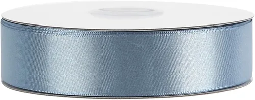 Miniatura 8 de MEEDEE Cinta Azul Empolvado de 1 Pulgada Cintas de Satén Azul Empolvado Lux de Doble Cara de 50 Yardas Cintas de Poliéster Azul para Envolver