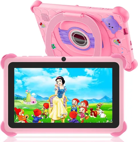 Miniatura 9 de Tablet para niños de Trayoo, tablet de 7 pulgadas para niños, tablet para niños pequeños de 32 GB con estuche incluido, control parental, cámara Azul