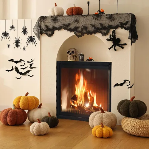 Miniatura 5 de YRXRUS Almohadas de calabaza, almohadas de calabaza de Halloween, almohada en forma de blanco para decoración de habitación de otoño, almohada
