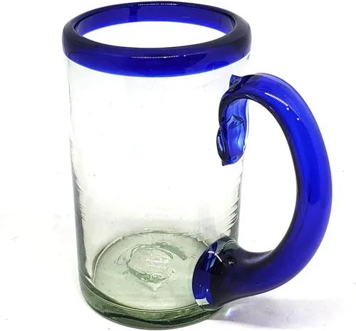 Miniatura 2 de Pilsner - Vasos de cerveza Pilsner de 11 onzas con borde azul cobalto (juego de 6), vidrio reciclado, sin plomo, sin toxinas (11 oz Pilsner)