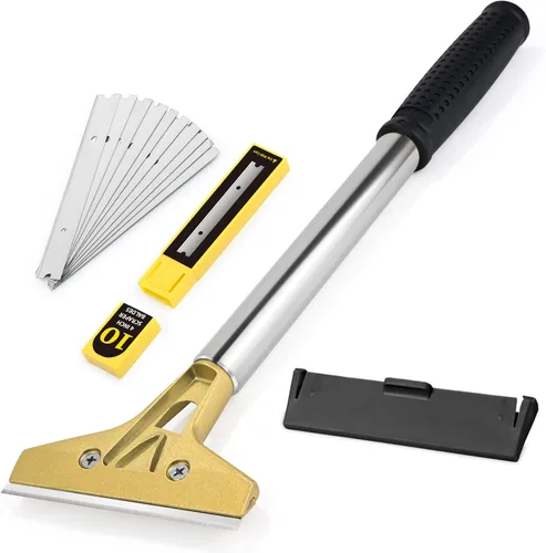 EHDIS Rascador de parrilla plana para rascador de vidrio, cuchilla de metal de 4 pulgadas para limpiar la plancha y parrilla superior plana para
