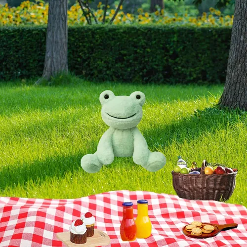 Miniatura 7 de Juguete de peluche de rana de peluche verde, juguete suave para niños y niñas, regalos para niños o novia, 8.5 pulgadas