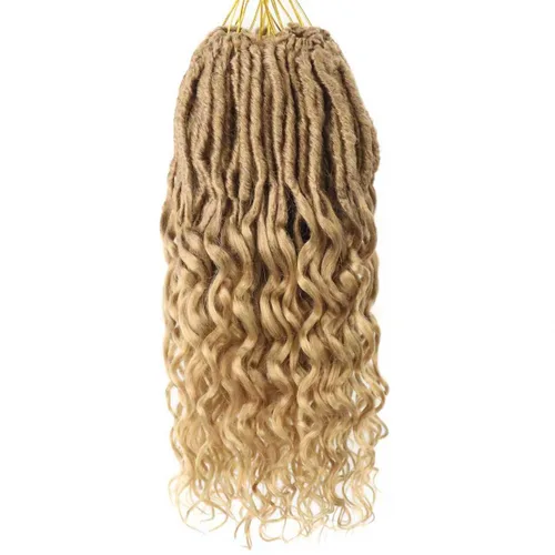 Miniatura 50 de Cabello de ganchillo para mujeres negras Goddess Locs de 14 pulgadas 8 paquetes 613 Locs falsos suaves preenganchados trenzas de ganchillo cabello